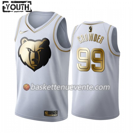 Maillot Basket Memphis Grizzlies Jae Crowder 99 2019-20 Nike Blanc Golden Edition Swingman - Enfant